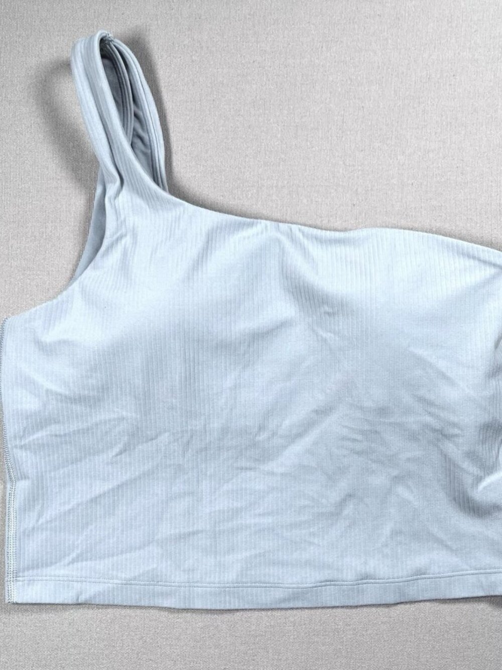 Lululemon Ribbed Nulu Asymmetrical Rhino Grey Yoga Tank Top - Women SIze 8